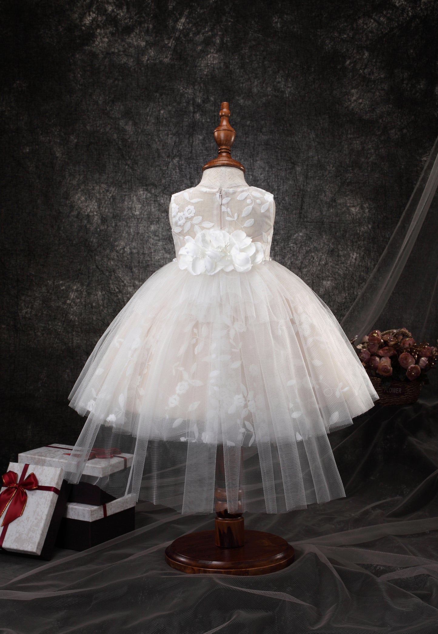 FLORAL TULLE BABY DRESS Y2107
