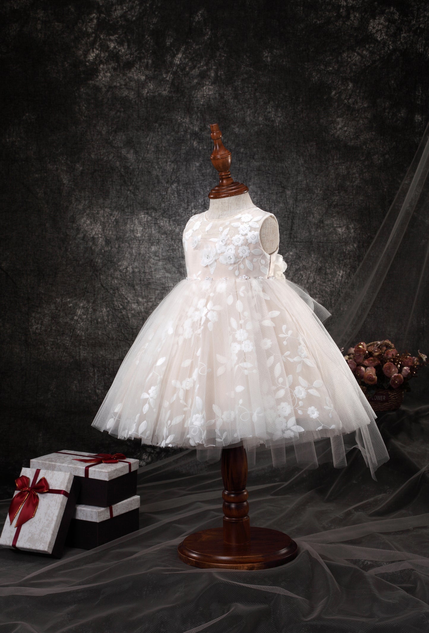 FLORAL TULLE BABY DRESS Y2107