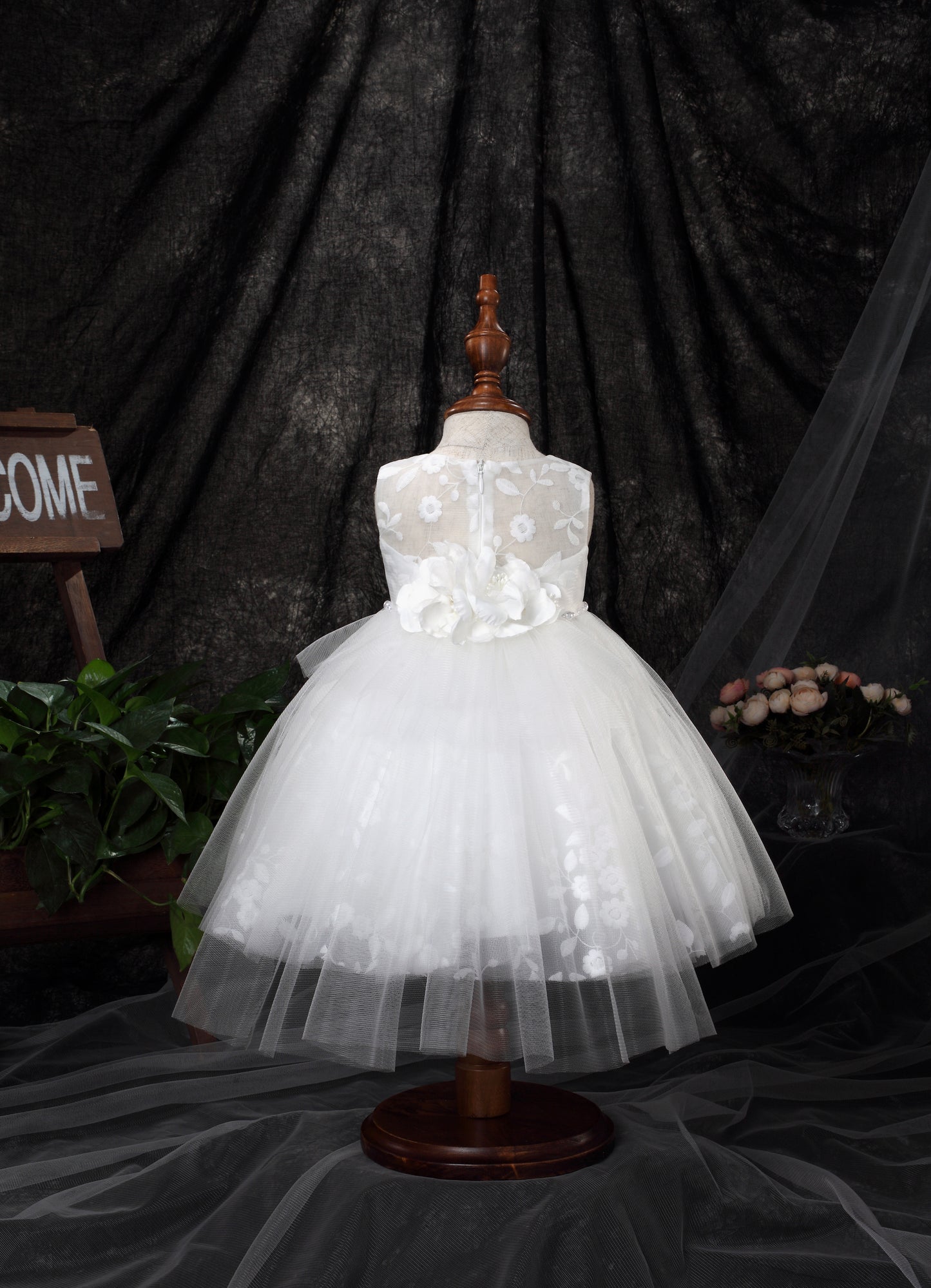 FLORAL TULLE BABY DRESS Y2107