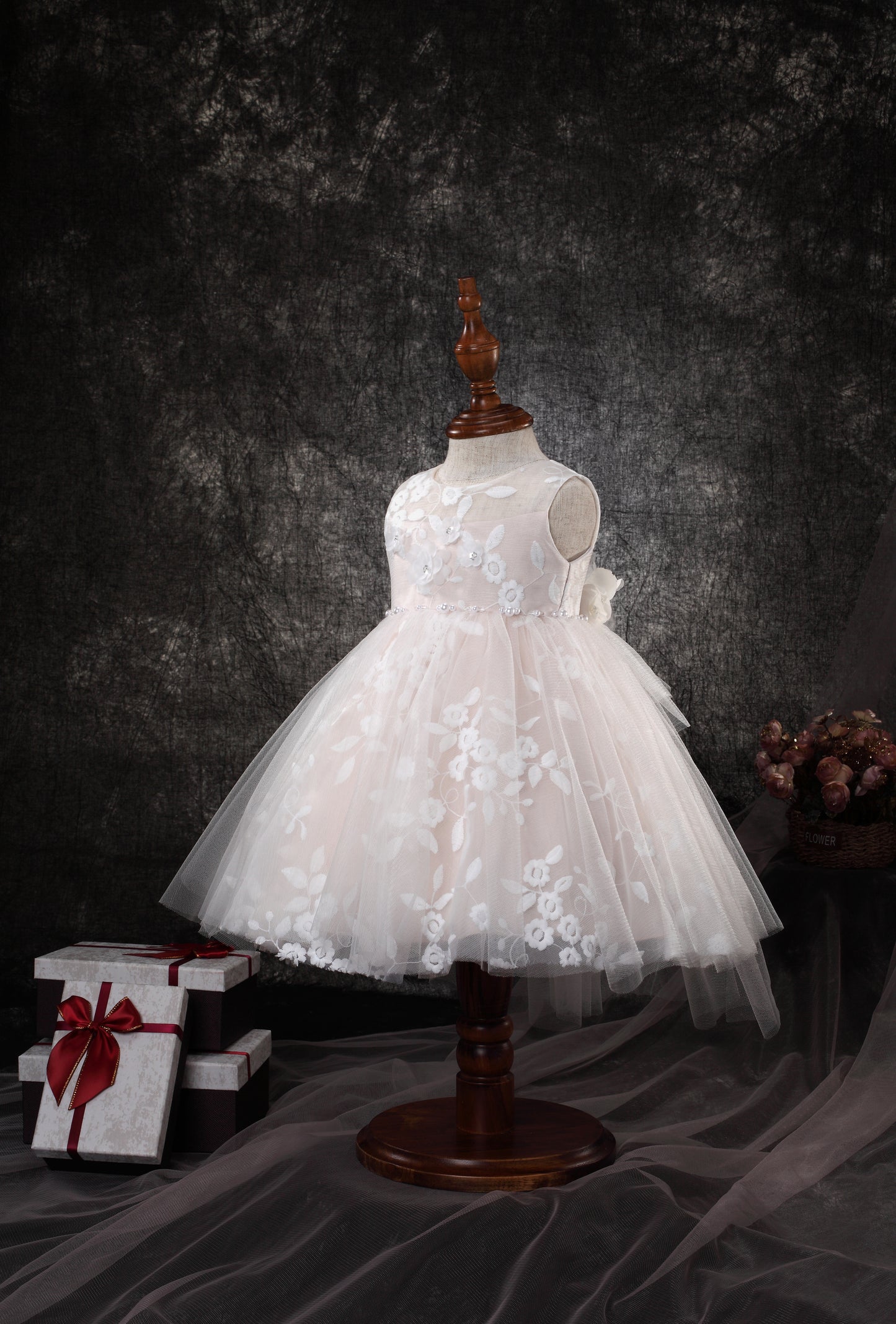 FLORAL TULLE BABY DRESS Y2107