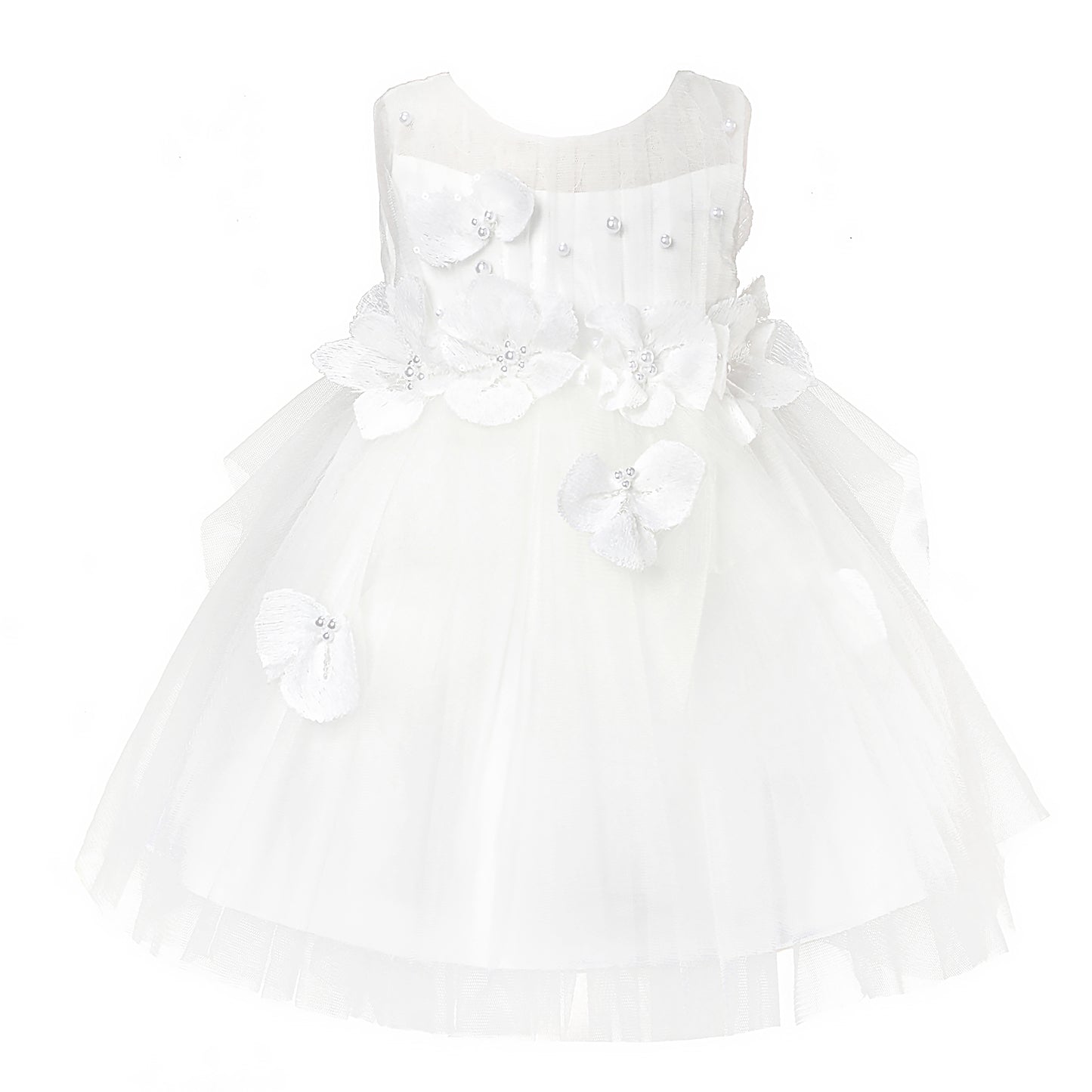 FLORAL TULLE CASCADE BABY DRESS D9011061X