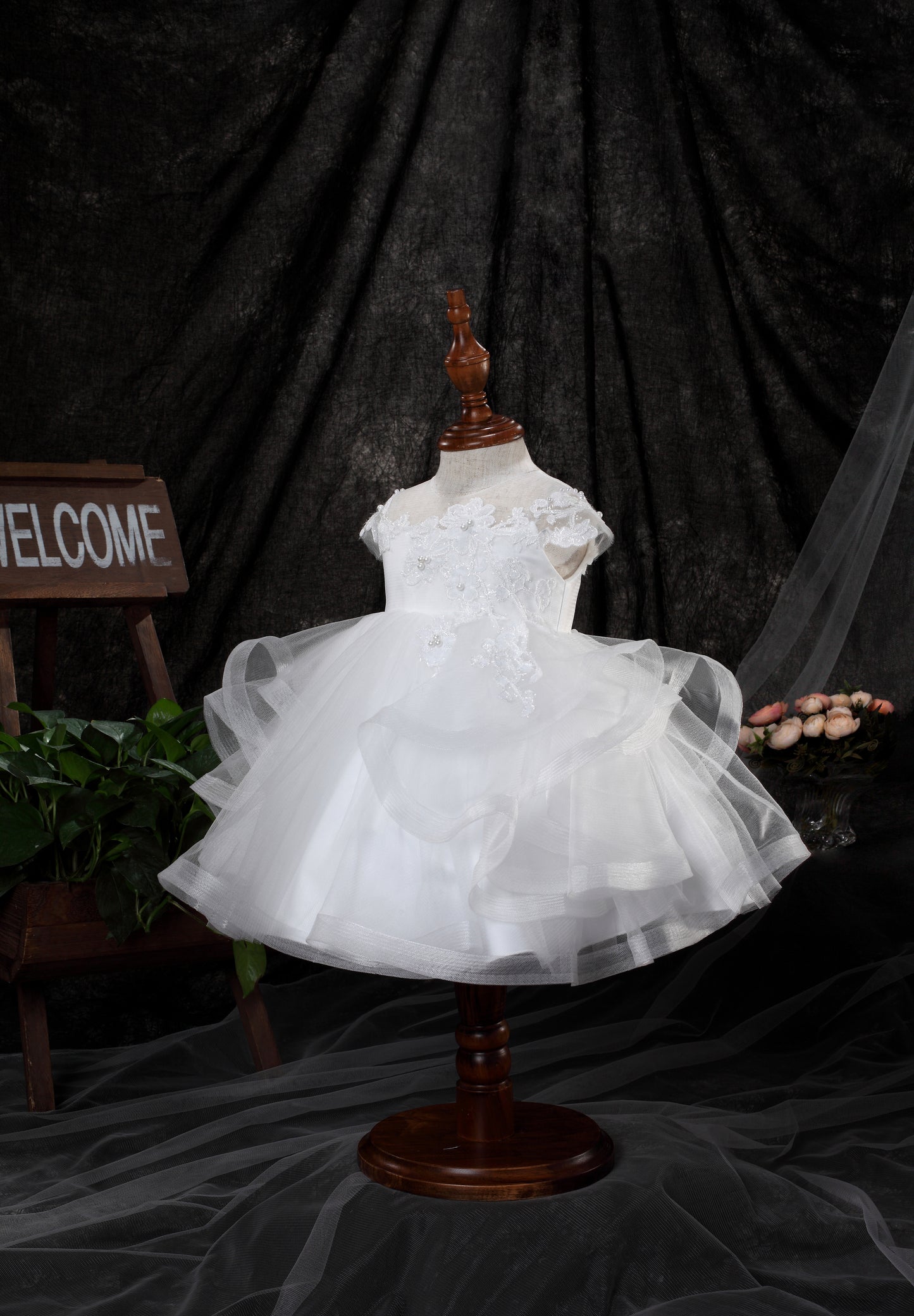 RUFFLE CAP SLEEVE BABY DRESS Y9011071