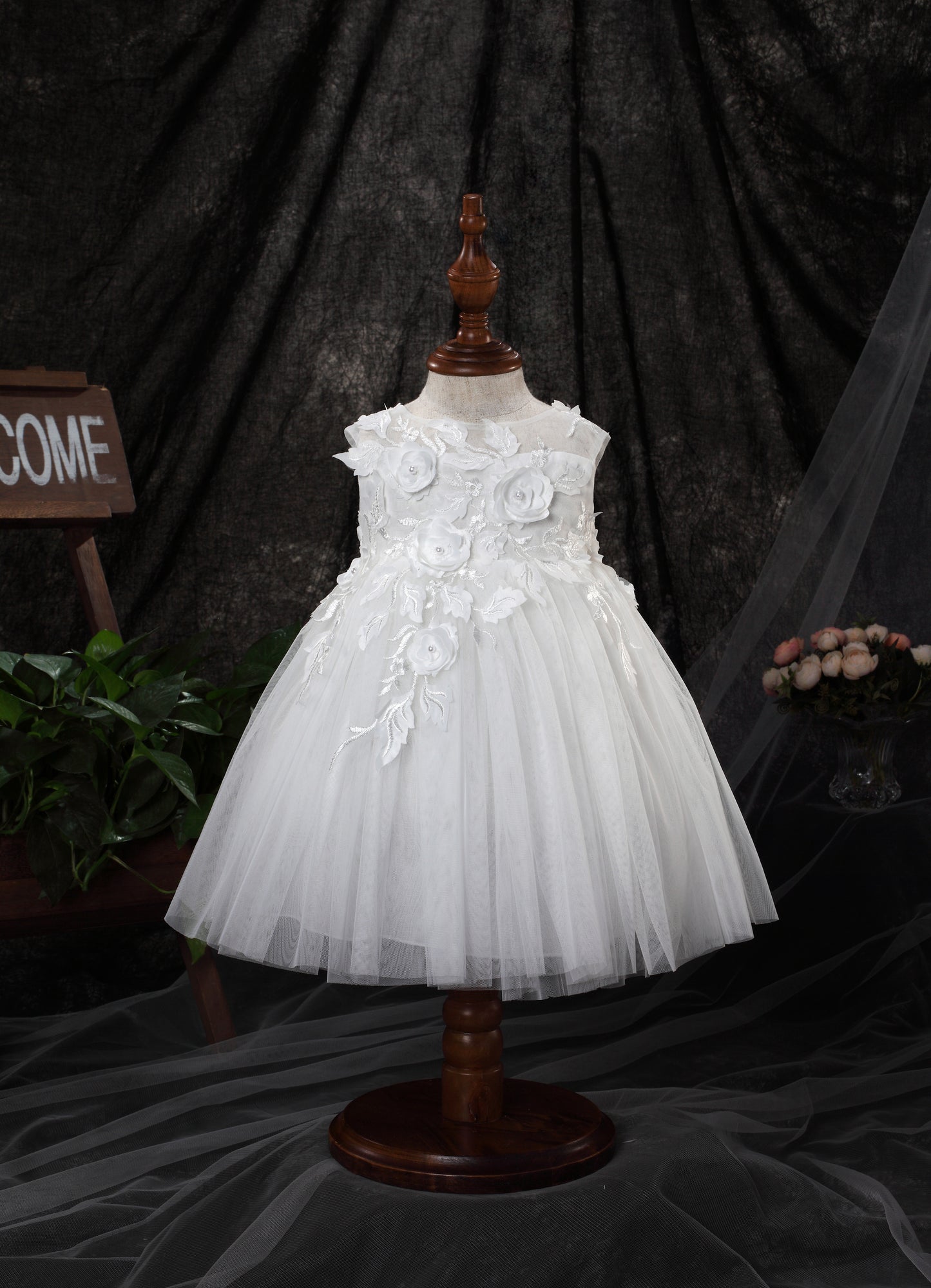 PEARL FLORAL BABY DRESS Y9011105