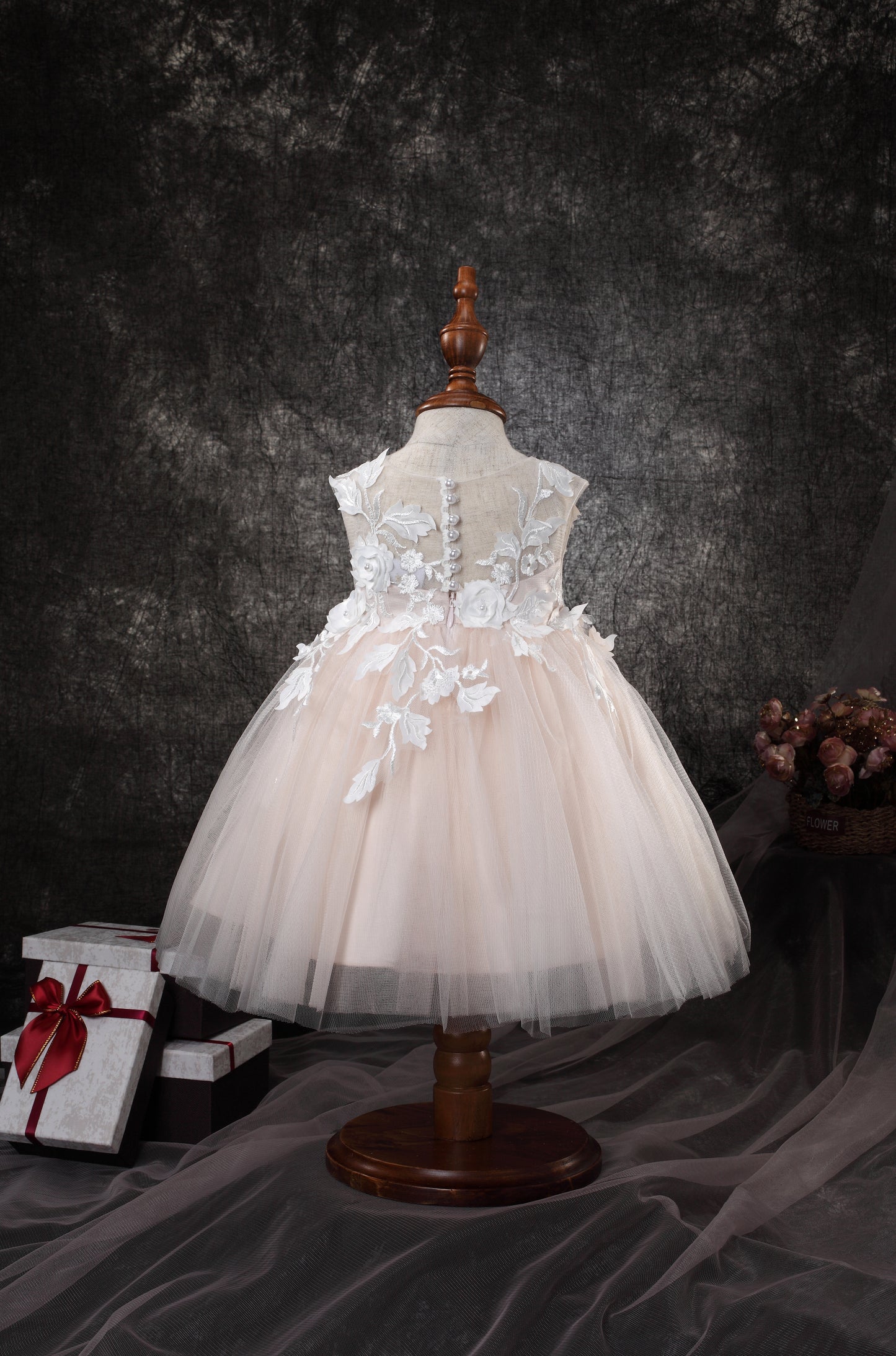 PEARL FLORAL BABY DRESS Y9011105