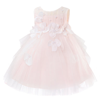 FLORAL TULLE CASCADE BABY DRESS D9011061X