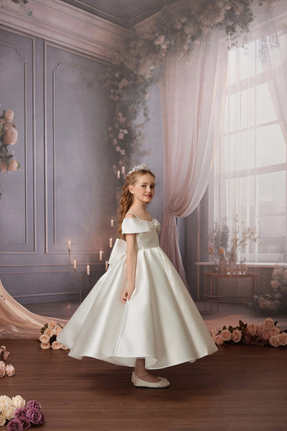 PEARL BOW FLOWER GIRL DRESS D24465