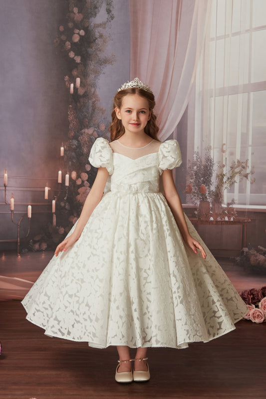 PUFFY LACE FLOWER GIRL DRESS D24469
