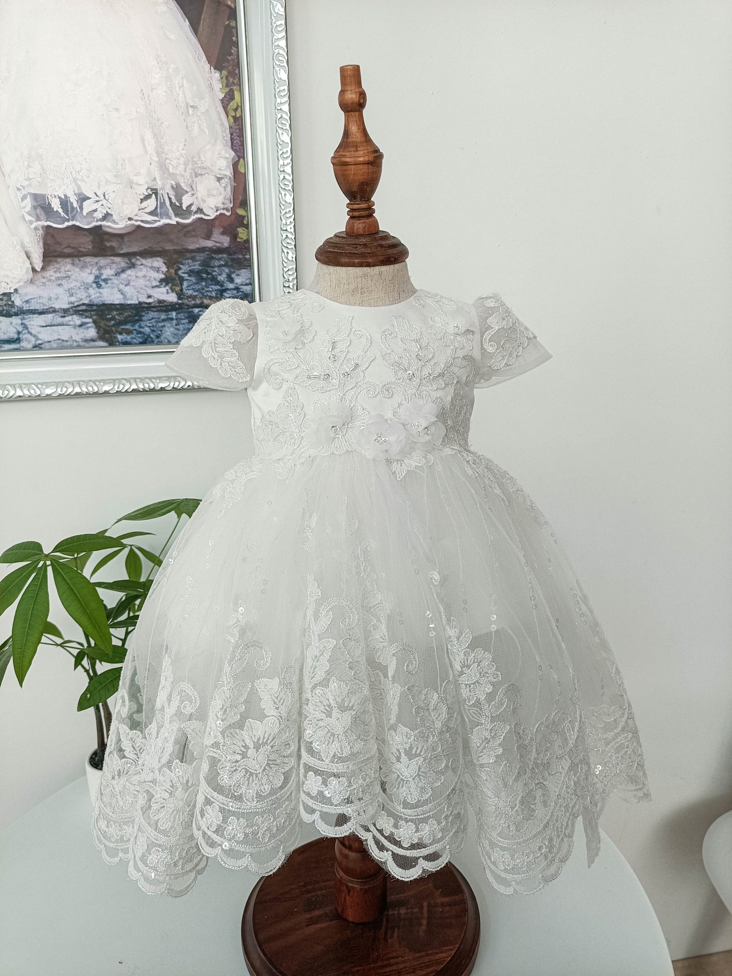 FLORAL HIGH-LOW BABY DRESS X1122