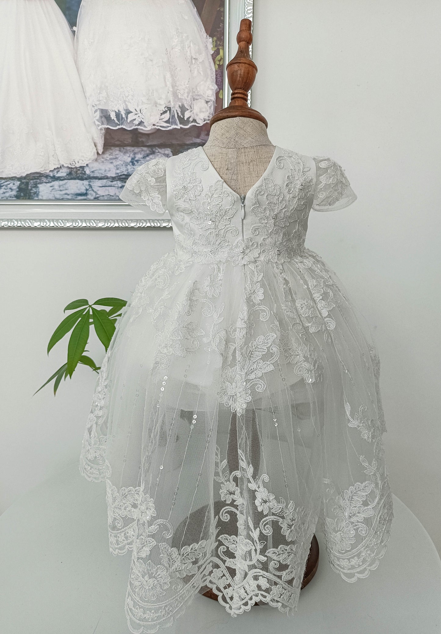 FLORAL HIGH-LOW BABY DRESS X1122