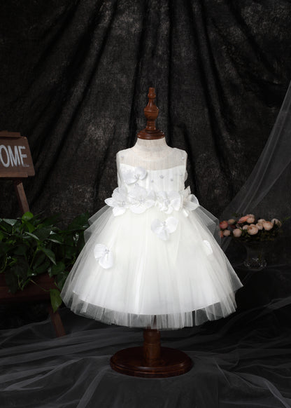 FLORAL TULLE CASCADE BABY DRESS D9011061X