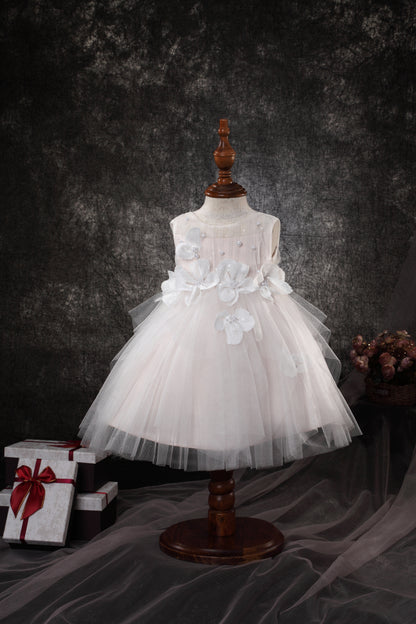 FLORAL TULLE CASCADE BABY DRESS D9011061X