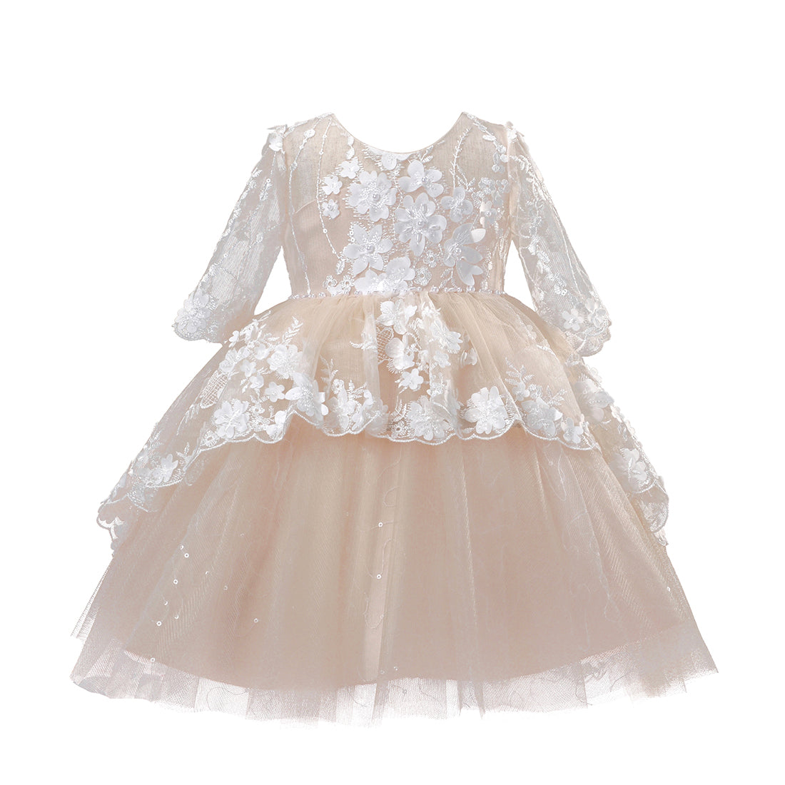 FLORAL 3/4 SLEEVES BABY DRESS