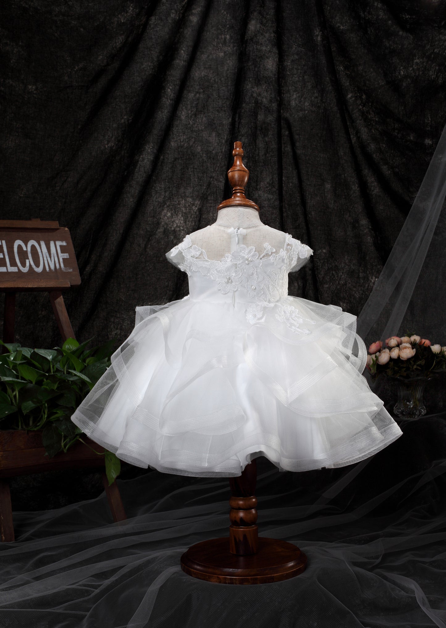 RUFFLE CAP SLEEVE BABY DRESS Y9011071