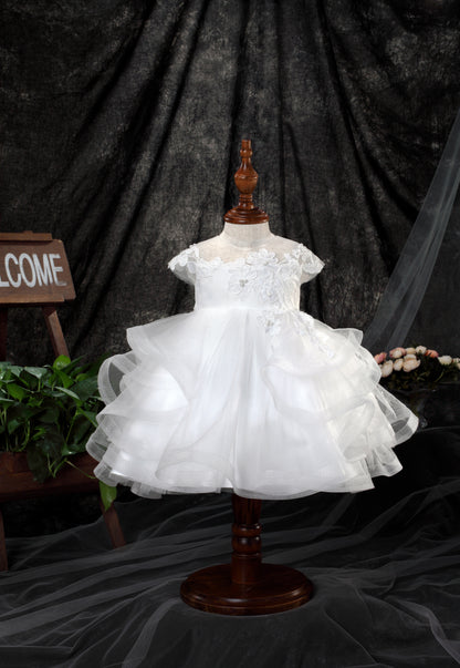 RUFFLE CAP SLEEVE BABY DRESS Y9011071