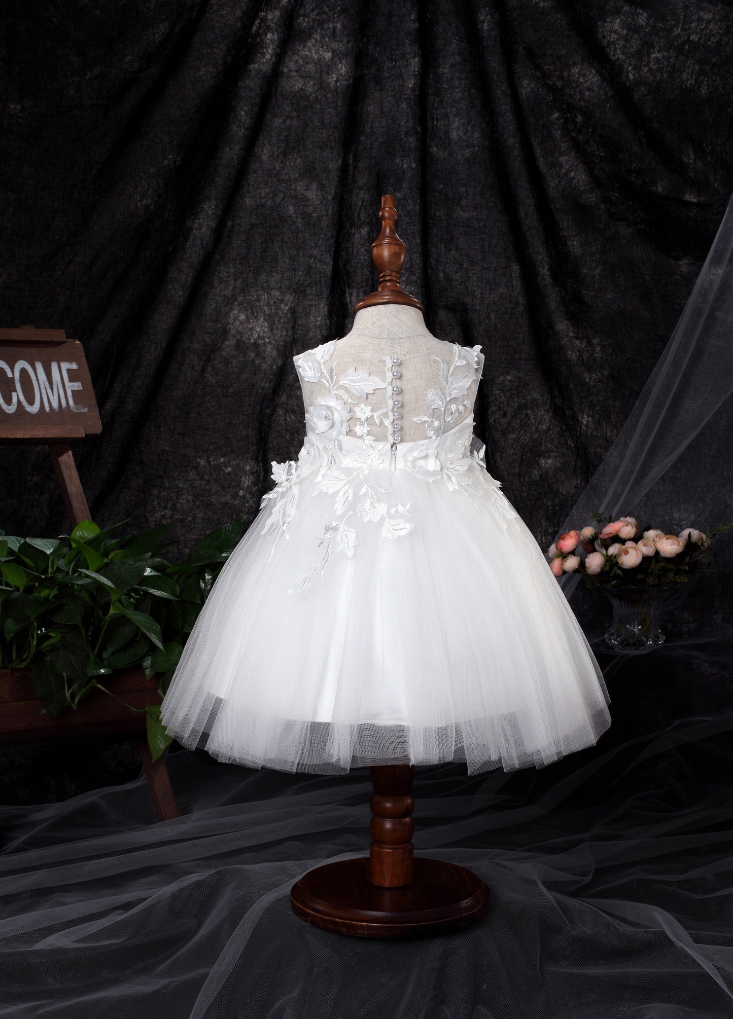 PEARL FLORAL BABY DRESS Y9011105
